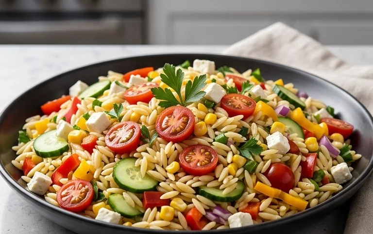 Rainbow Orzo Salad