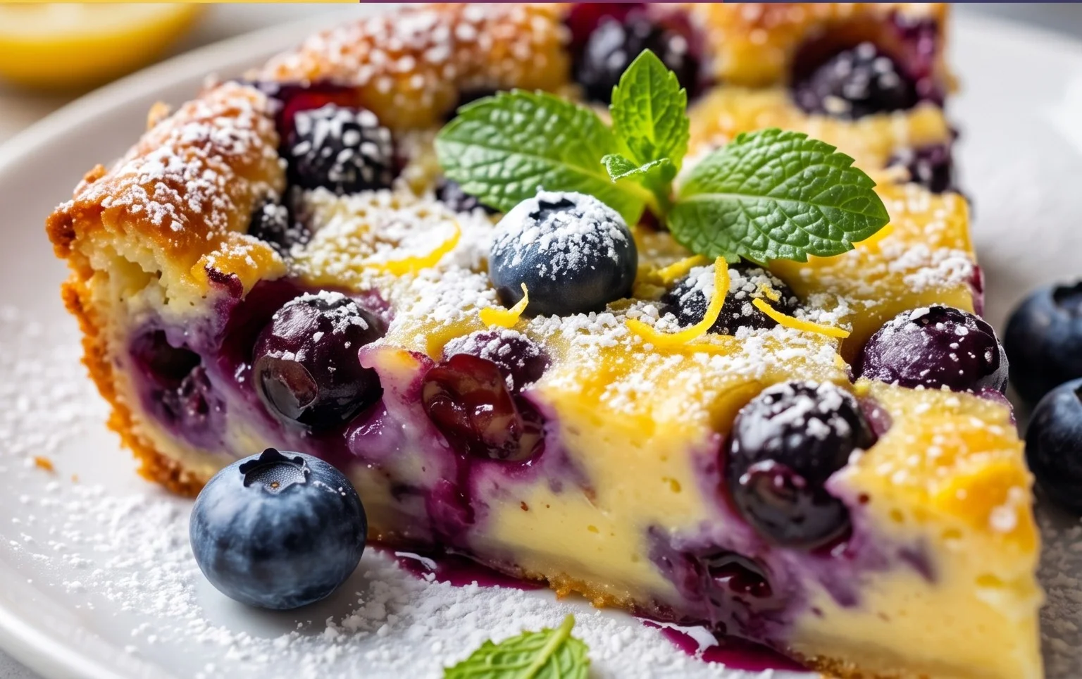 Lemon Blueberry Clafoutis