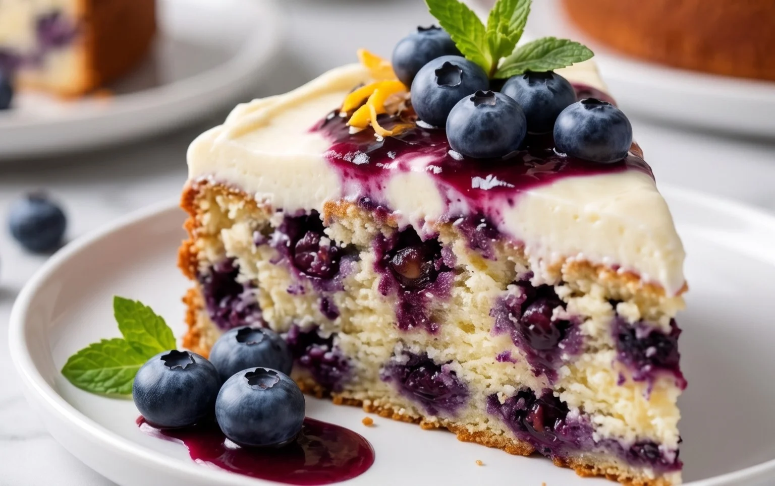 Nova Scotia Blueberry Cream Cake