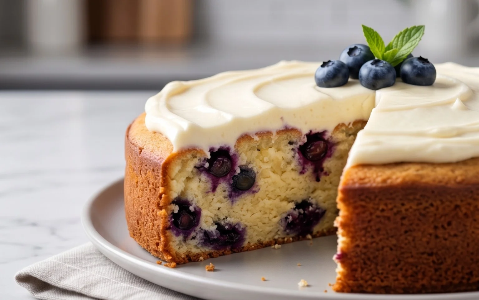 Nova Scotia Blueberry Cream Cake