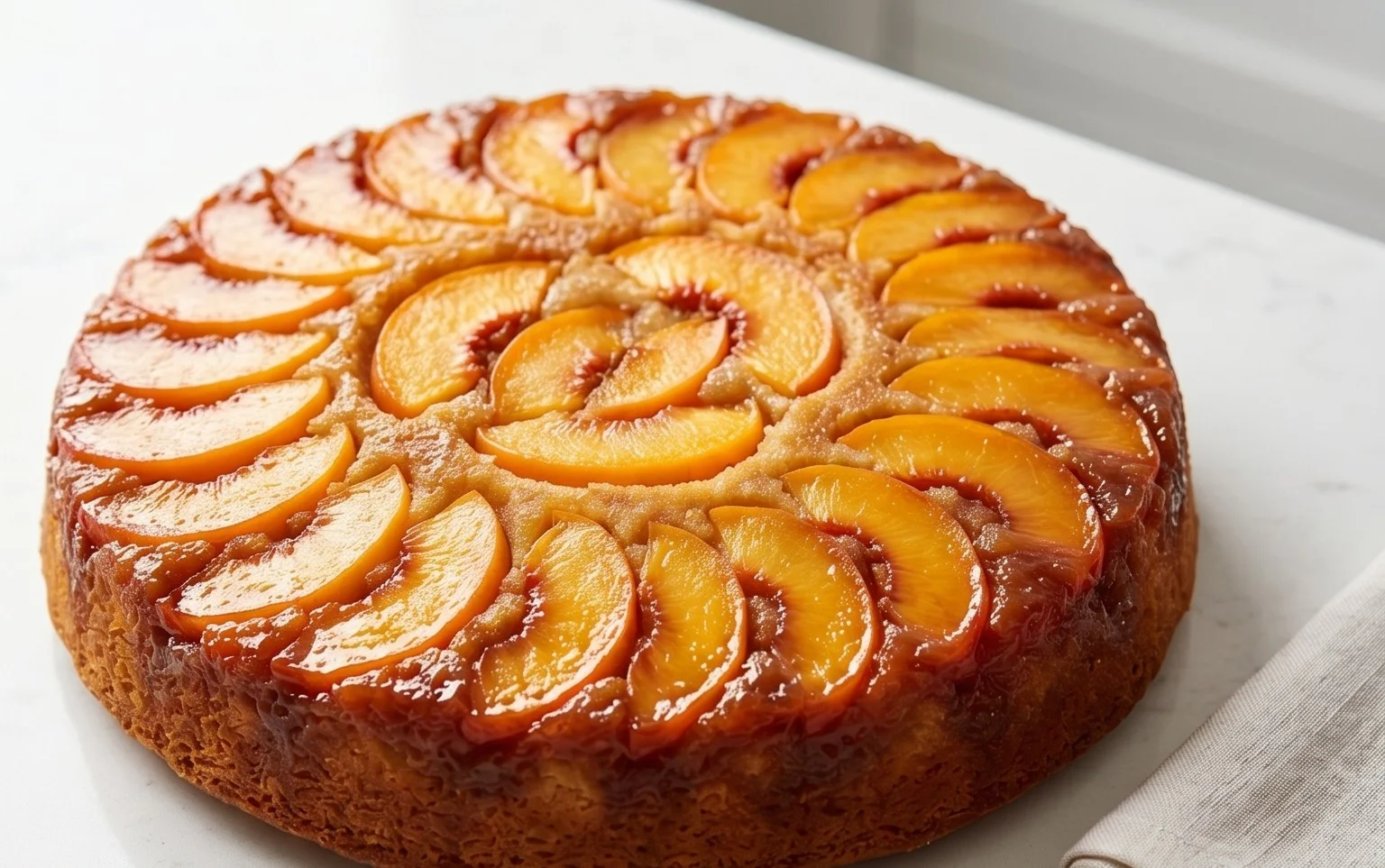 Peach Upside-Down Cake Recipe