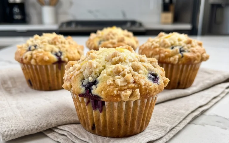 Lemon Blueberry Streusel Muffins