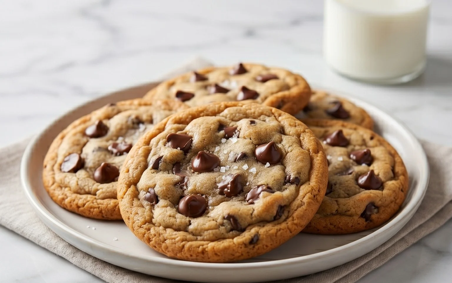 Crispy and Chewy Chocolate Chip Cookies