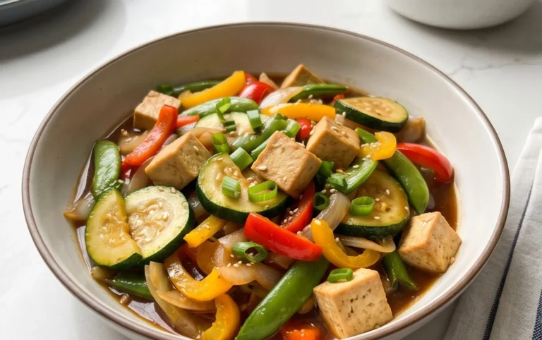 Zucchini Stir Fry With Tofu (Vegan)