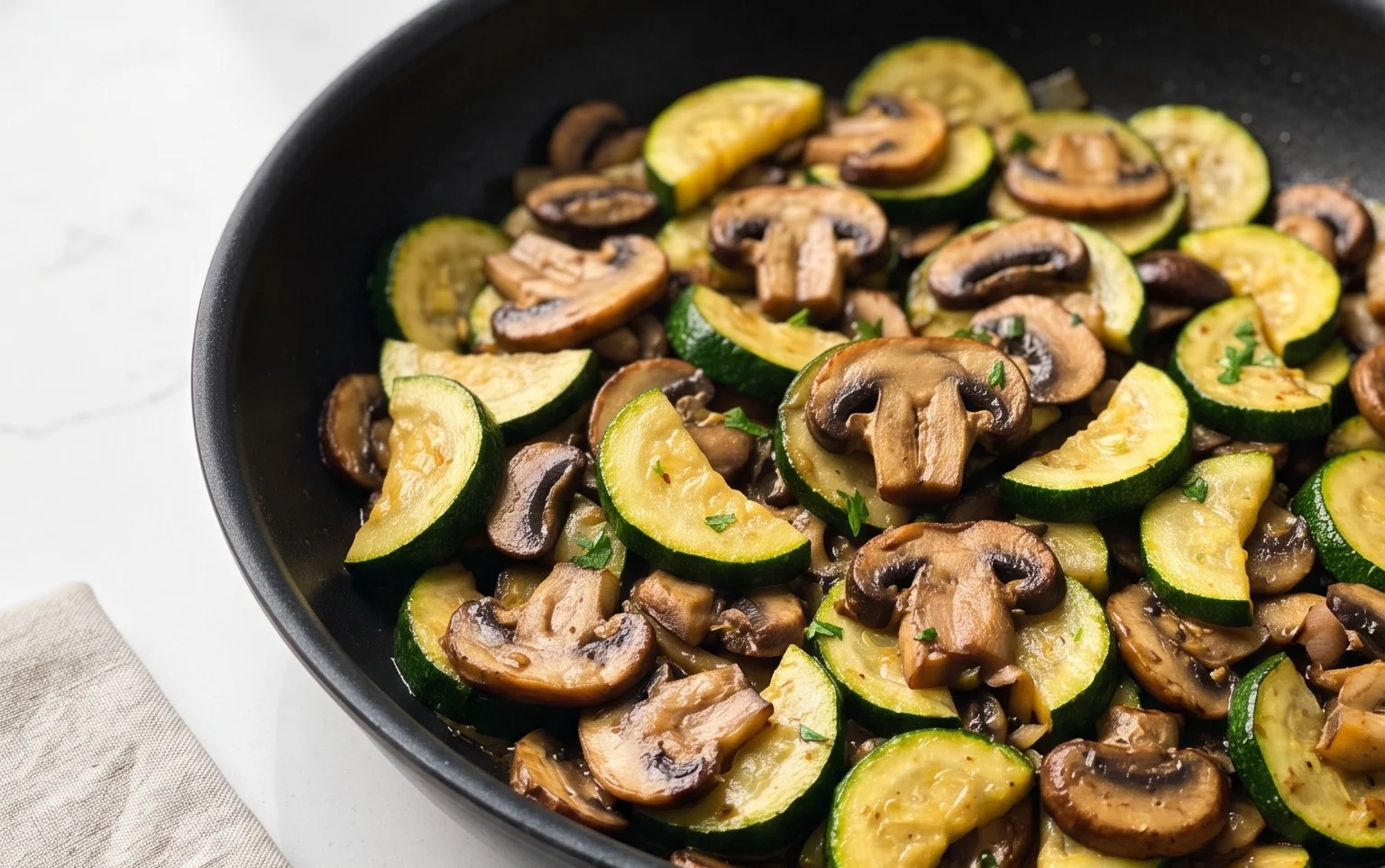 Skillet Zucchini and Mushrooms