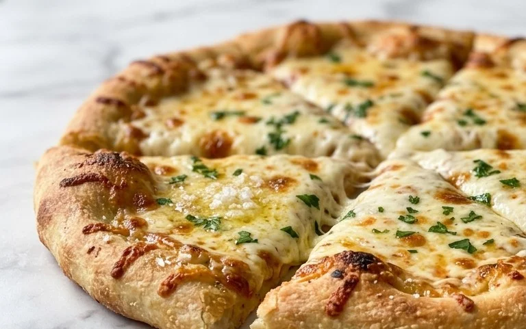 buttery garlic pizza