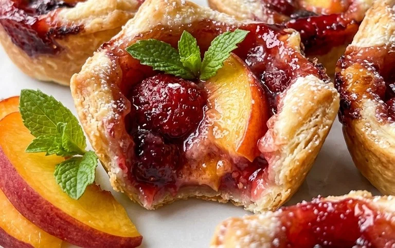 Strawberry Peach Pie Bites