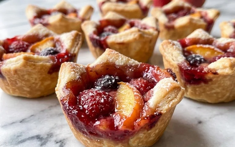 Strawberry Peach Pie Bites