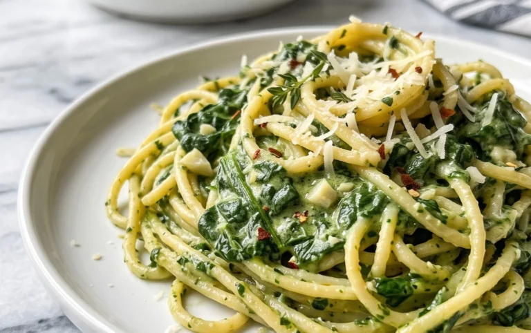 Pasta with Spinach Sauce