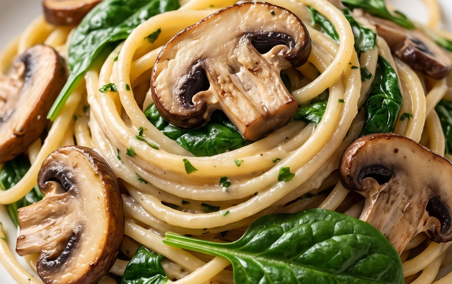 Spinach Mushroom Pasta