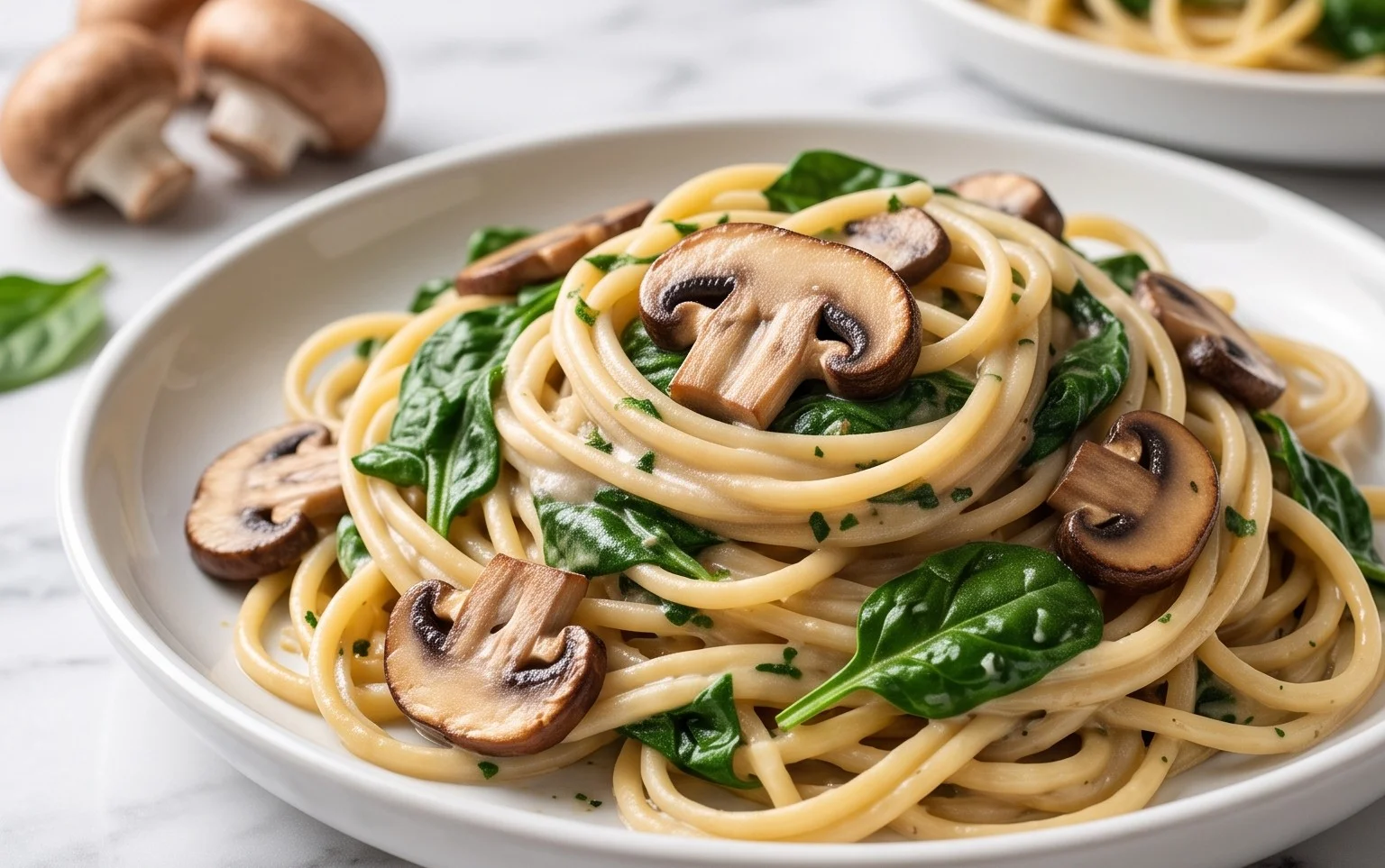 Spinach Mushroom Pasta
