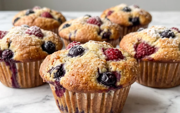 Bakery Style Mixed Berry Muffins | with Frozen Berries