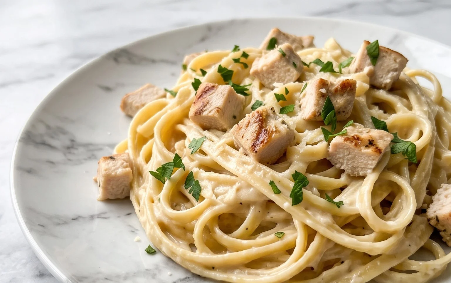 Low Calorie Chicken Alfredo