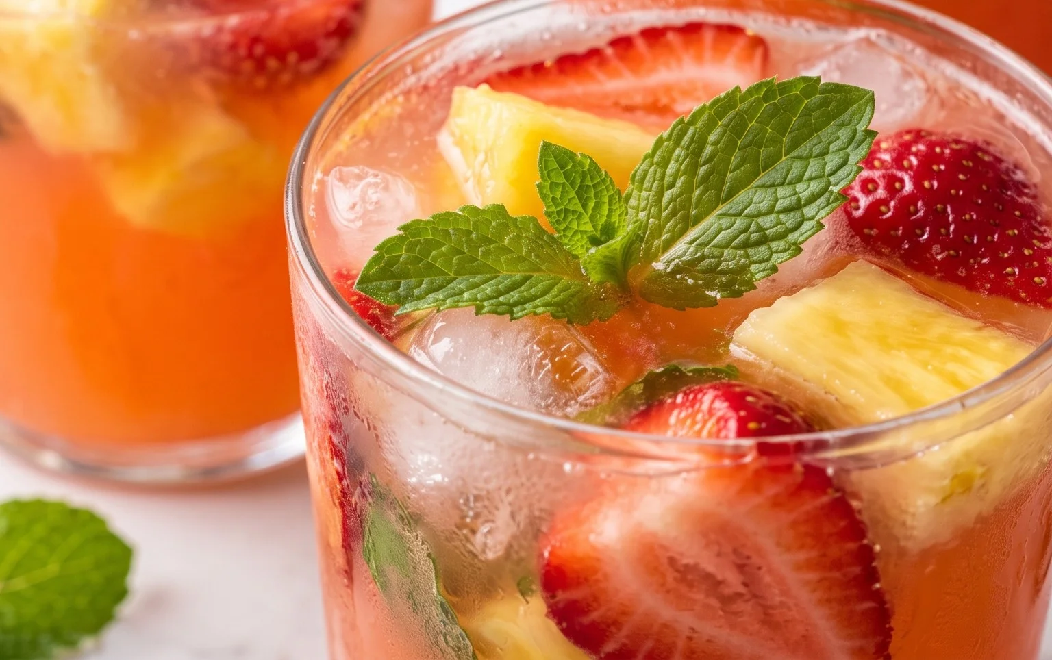 Pineapple Strawberry Agua Fresca