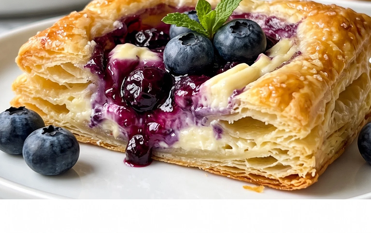 Blueberry Cream Cheese Puff Pastry