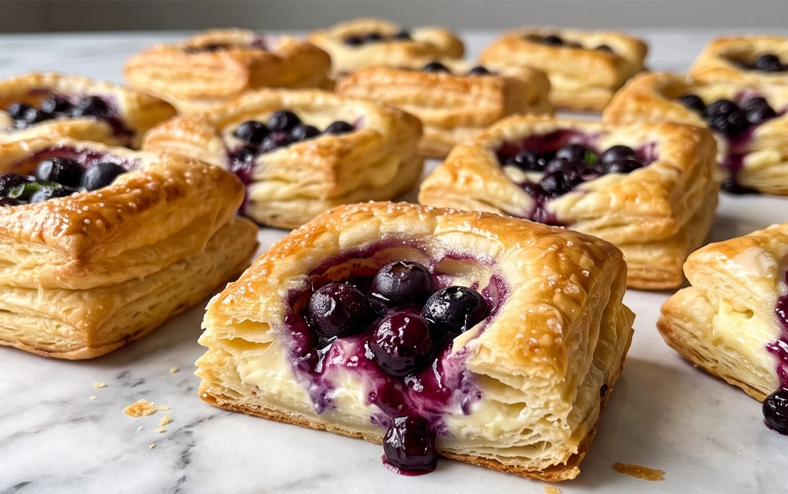 Blueberry Cream Cheese Puff Pastry