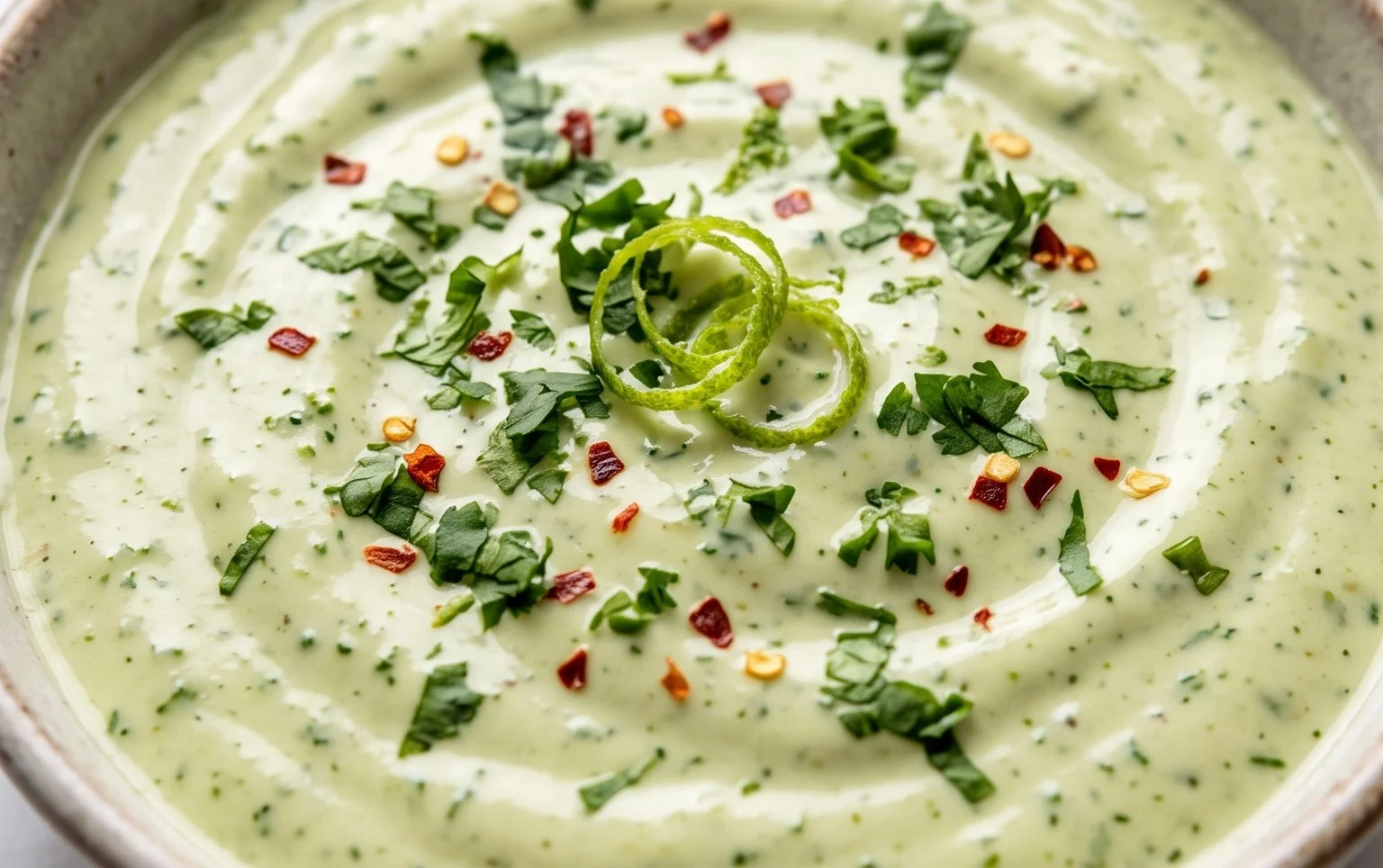 Creamy Garlic Lime Cilantro Sauce