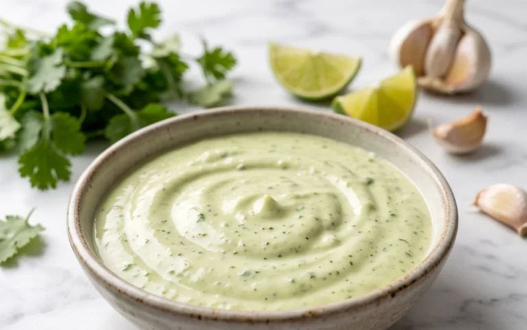 Creamy Garlic Lime Cilantro Sauce