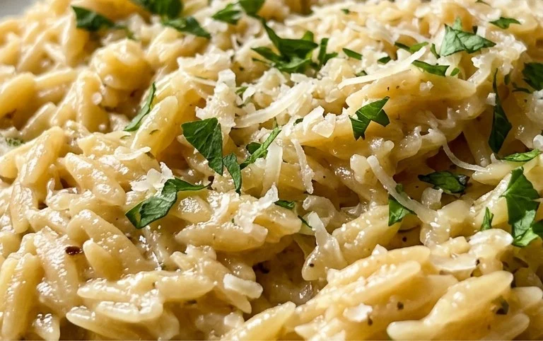 Creamy Garlic Parmesan Orzo