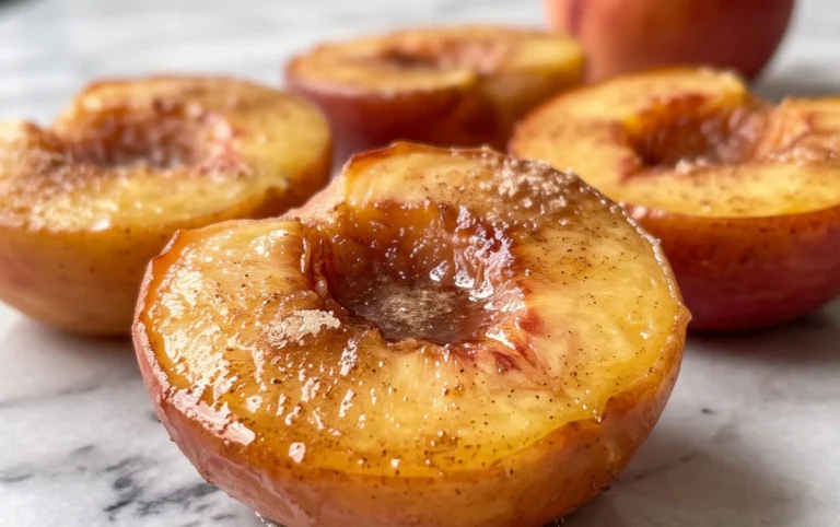Cinnamon Sugar Baked Peaches