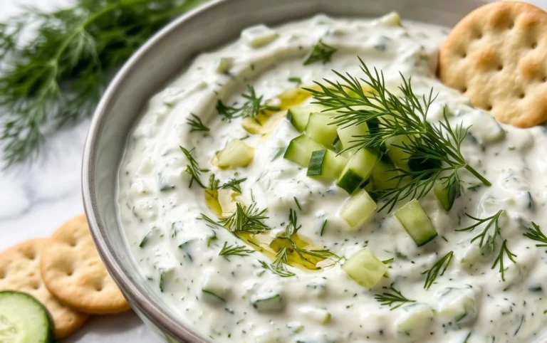 Cucumber Dip with Sour Cream and Dill