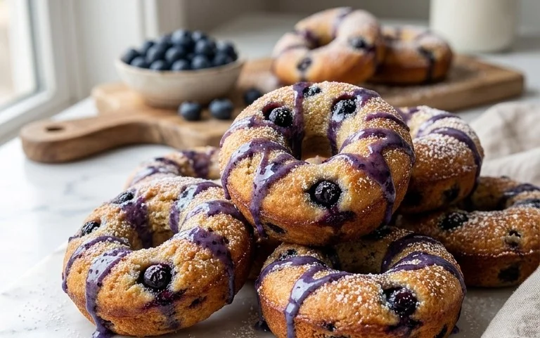 Blueberry Cake Donuts
