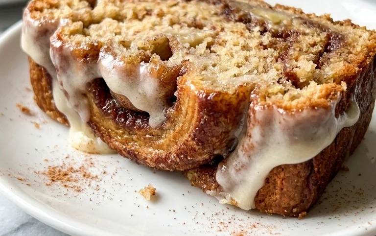 Cinnamon Roll Banana Bread