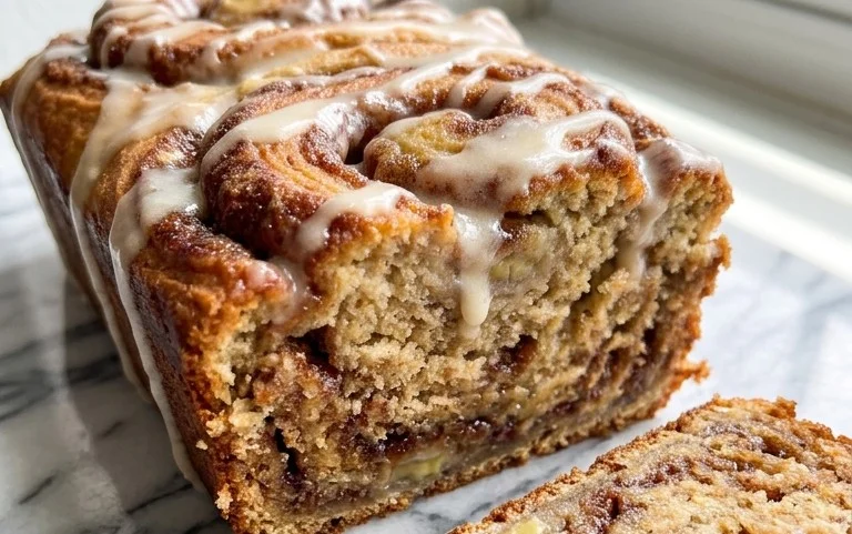 Cinnamon Roll Banana Bread