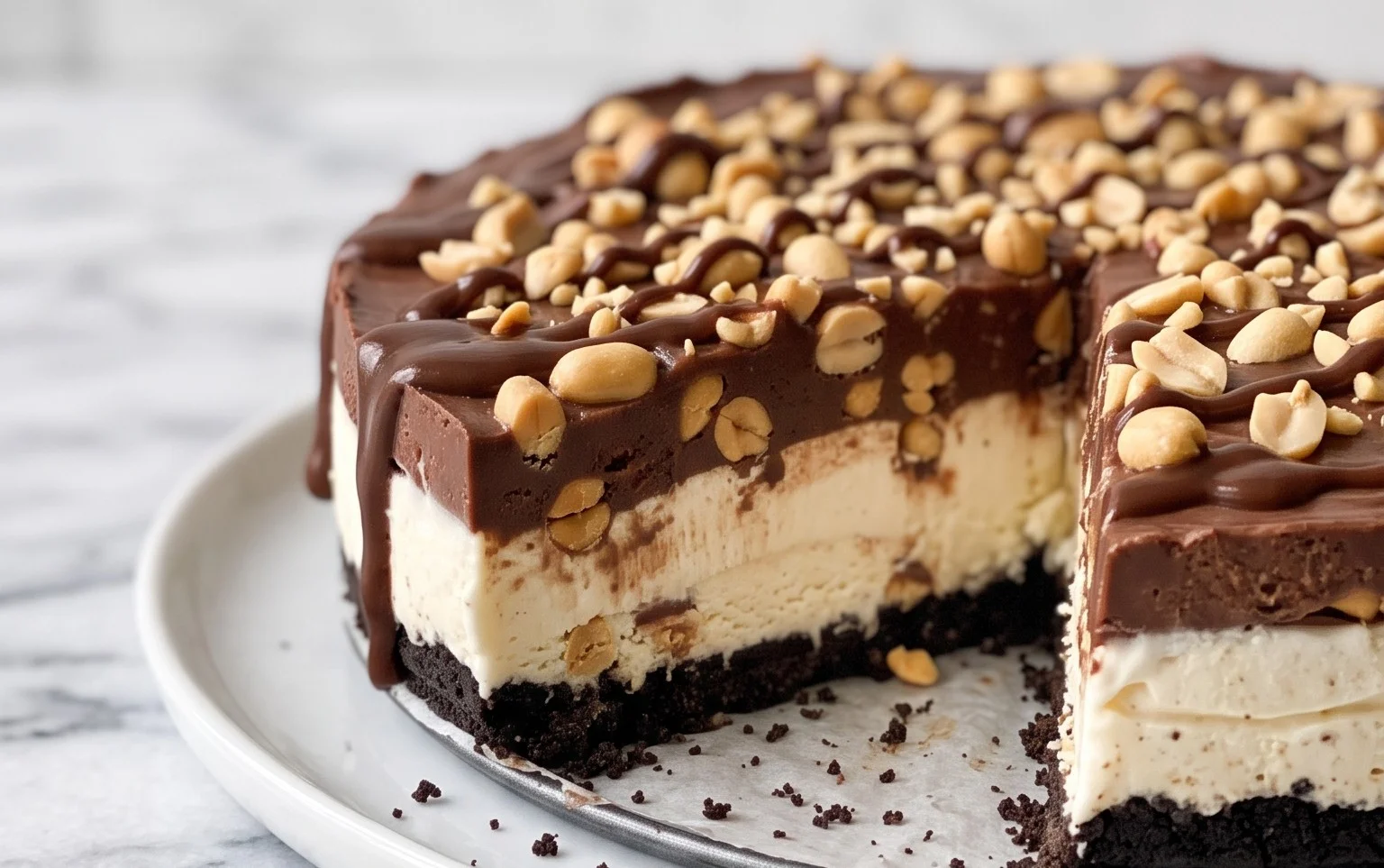 Buster Bar Ice Cream Cake