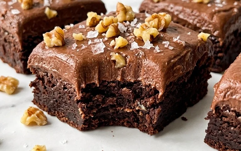 Zucchini Brownies with 1 minute Frosting!