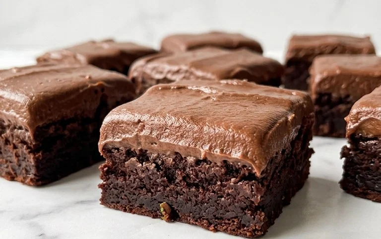 Zucchini Brownies with 1 minute Frosting!