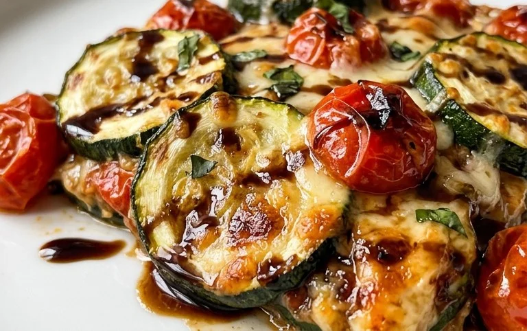 Balsamic Zucchini Tomato Bake
